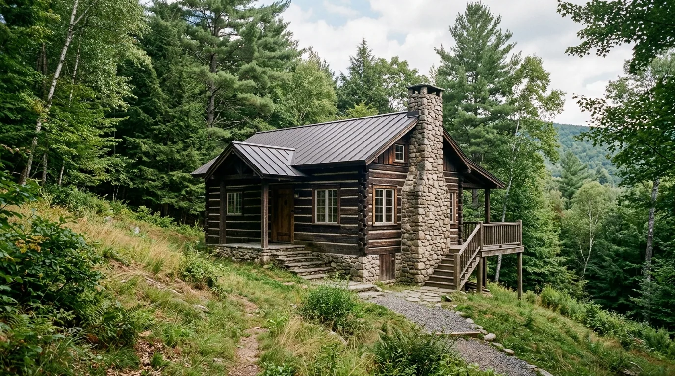 The finished result of professional log home restoration: the completed work looking clean, correct — Knoxville, TN