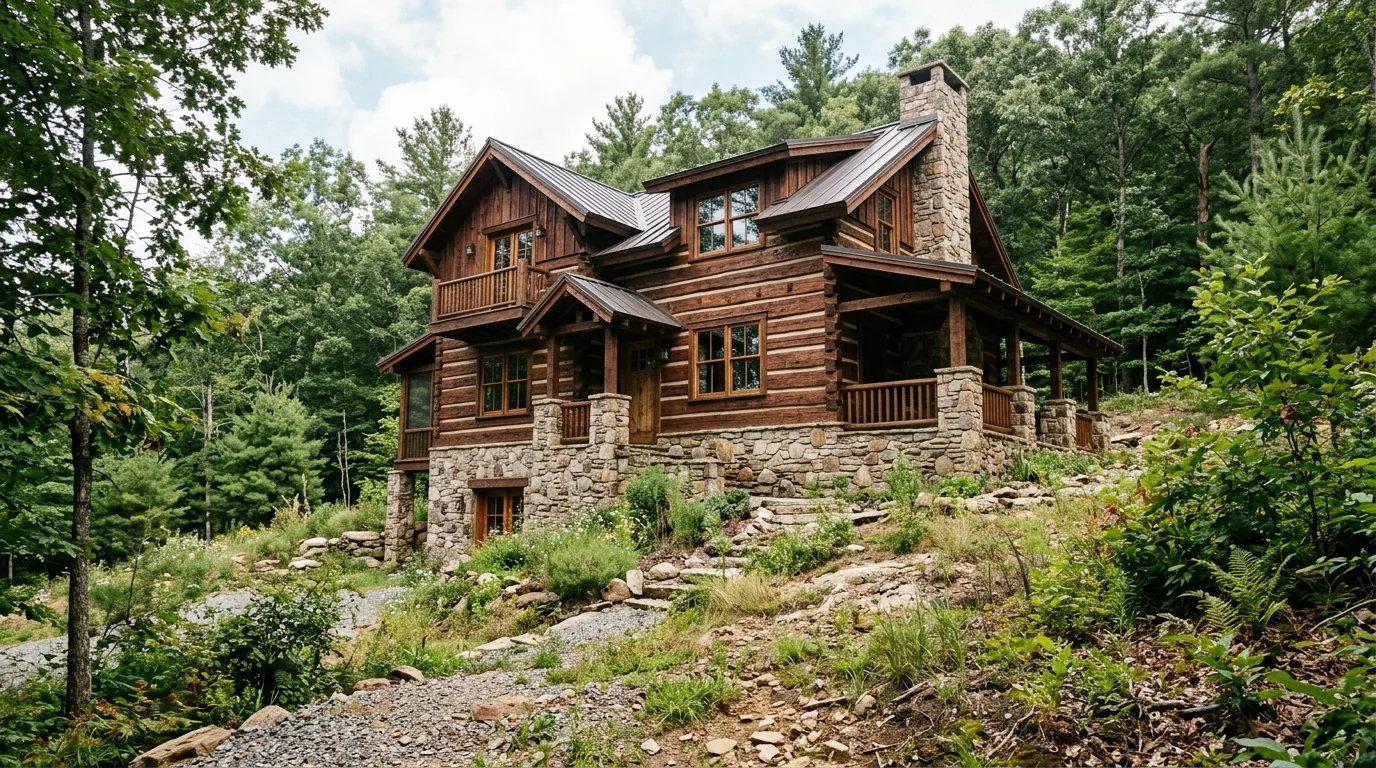 The finished result of professional log home restoration: the completed work looking clean, correct — Knoxville, TN